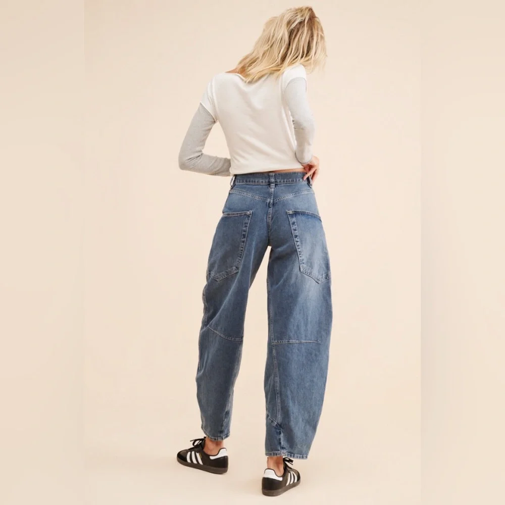 NWT Free People We The Free Sugar & Spice Barrel Jeans - Picture 3 of 8